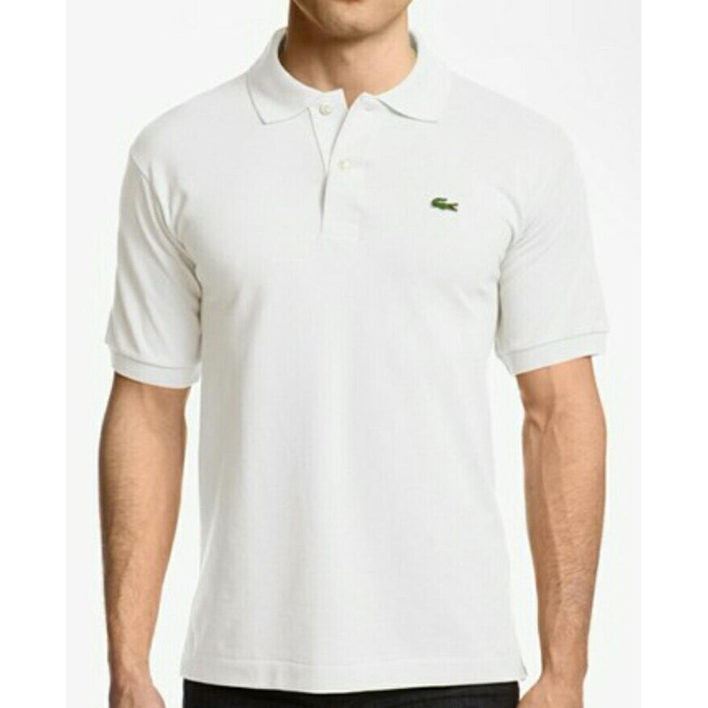 Unik tshirt polo shirt Lacoste putih Murah