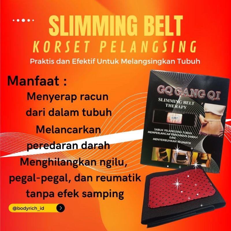 Korset Pelangsing Jumbo  Pengecil Perut  Buncit Pembakar Lemak SLIMMING BELT TERAPY GQ GANG-QI