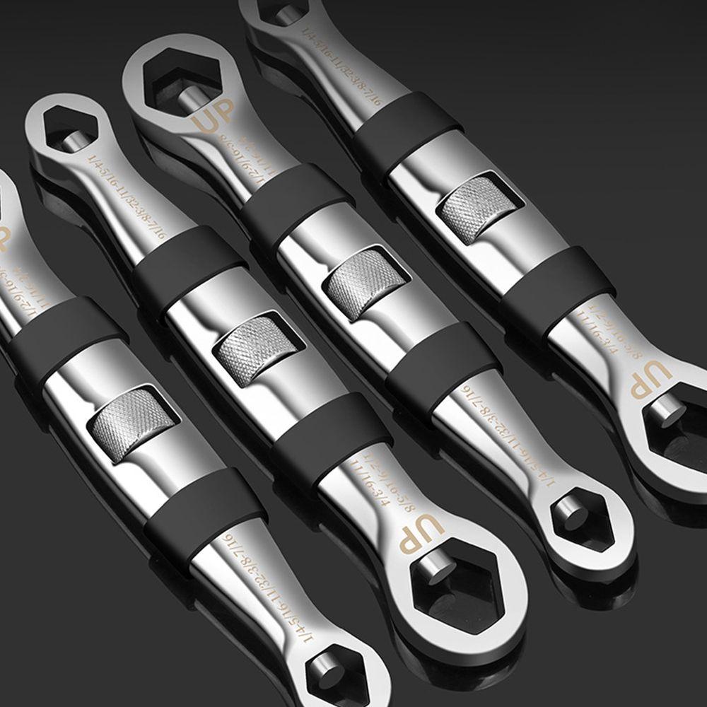 POPULAR Populer Ratchet Wrench Multifungsi Hand Tools Kunci Kamar Mandi Alat Manual Kunci Pipa Perbaikan Mobil Memperbaiki Tubing Wrenchs