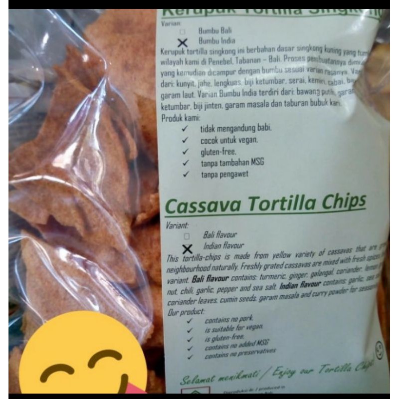 

KERUPUK TORTILLA SINGKONG (CASSAVA TORTILLA CHIPS)