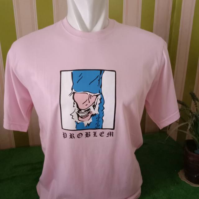  Kaos  Pria  Wanita Casual Problem Pink  Shopee Indonesia
