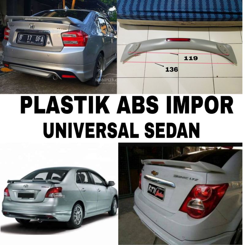 spoiler vios TRD universal sedan PLASTIK ABS