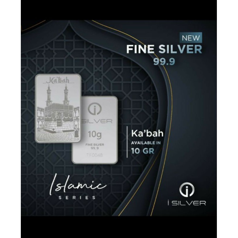 Isilver fine silver perak murni Ka`bah Basmalah Tahmid Tahlil Elang jawa bukan KING HALIM Antam UBS