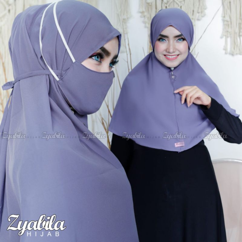 jilbab bergo Maryam set masker original zyabila hijab (COD)