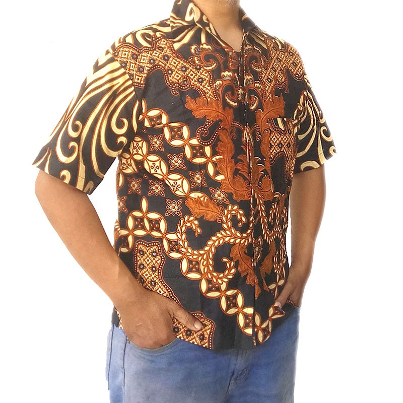 Kemeja Batik Sogan Katun Halus