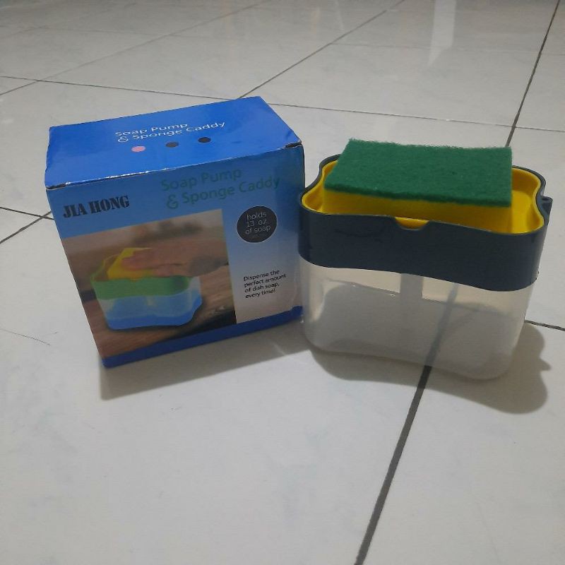 Dispenser Sabun Cuci Piring/ Tempat Sabun Cuci Piring/ Holder Spons Cuci Piring 2in1 ] Dispenser Sabun &amp; Holder Spons Cuci Piring 2in1 Dispenser sabun praktis | Soap Dispencer &amp; Holder spons cuci piring 2 in 1 | sponge holder busa ispenser Sabun Cuci Piri