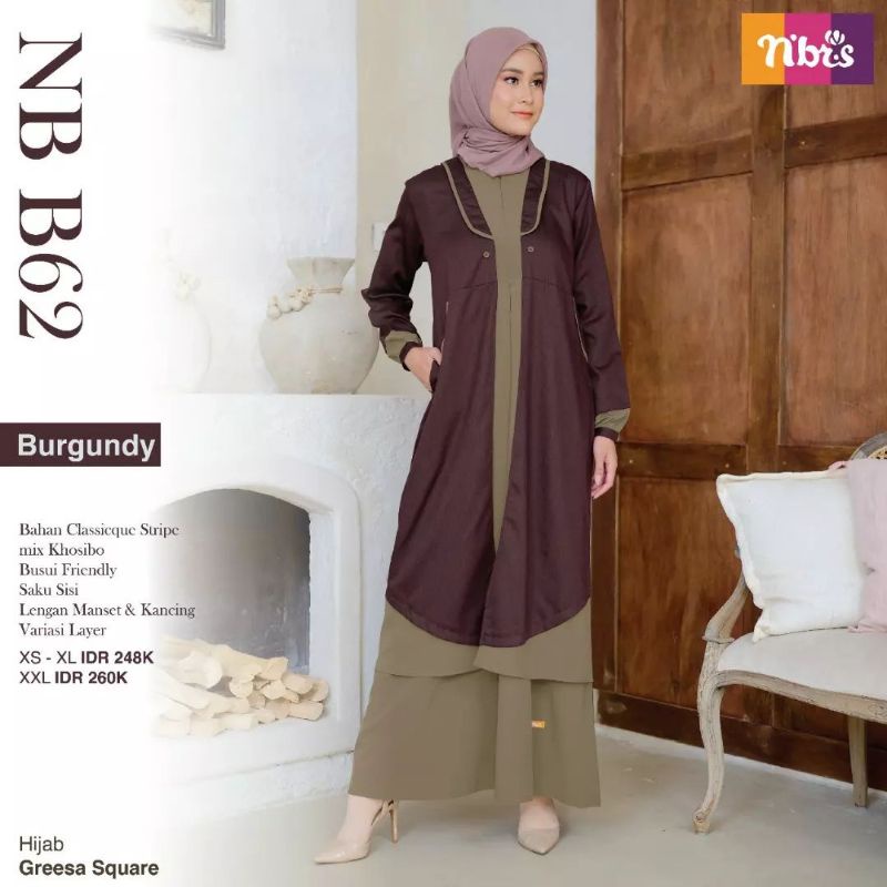 Gamis Nibras Terbaru NB B62 Nibras Gamis Terbaru