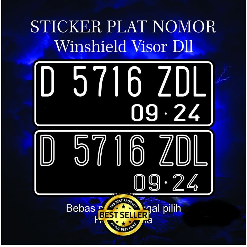 stiker plat nomer visor custom cutting