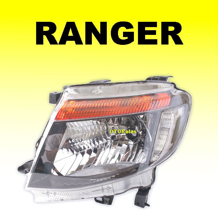 LAMPU DEPAN FORD RANGER T6 2012 2016 2014 2015 2013 HEAD LAMP BESAR UTAMA BLACK HEADLAMP