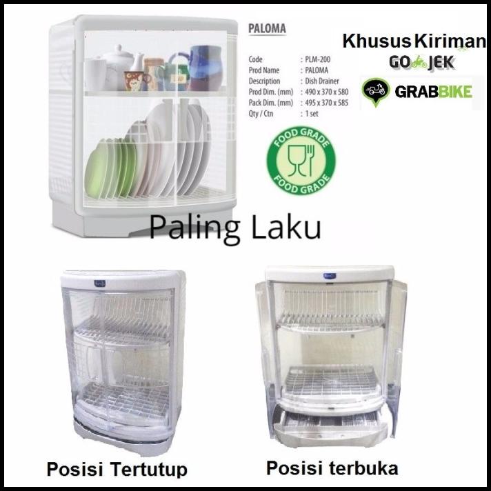 Rak Piring Plastik Tertutup Rovega Paloma (Bisa Gojek)