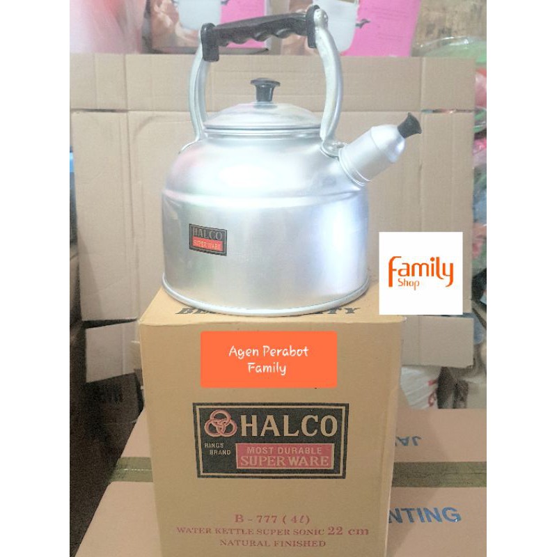 TEKO BUNYI HALCO 22 CM / WHISTLING KETTLE 4 LITER HALCO ALUMUNIUM