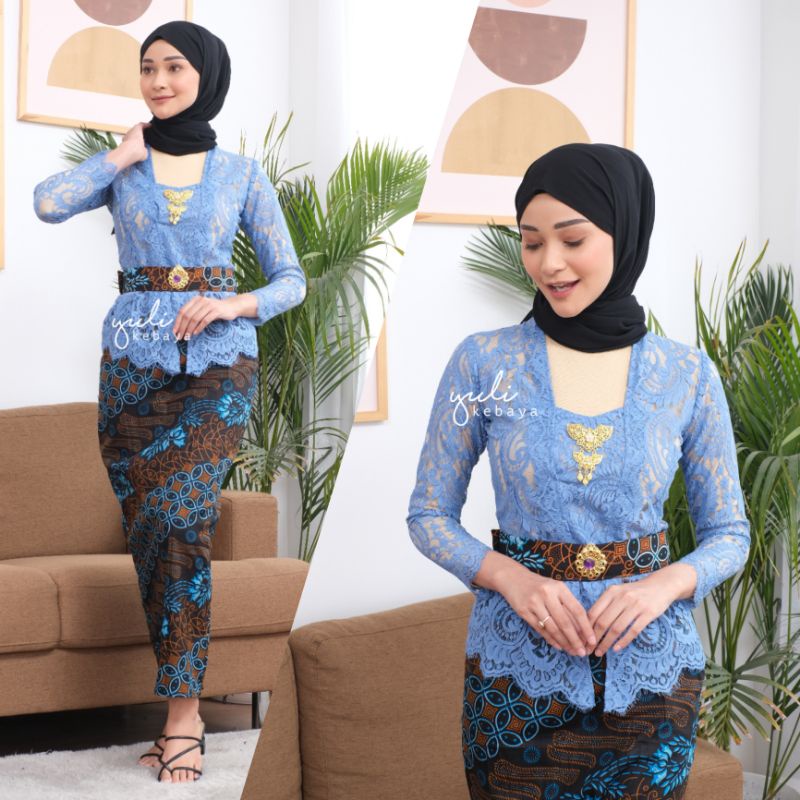 Set Kebaya Bali Kutubaru Semi Italy Muslim | Kebaya Hijab Murah