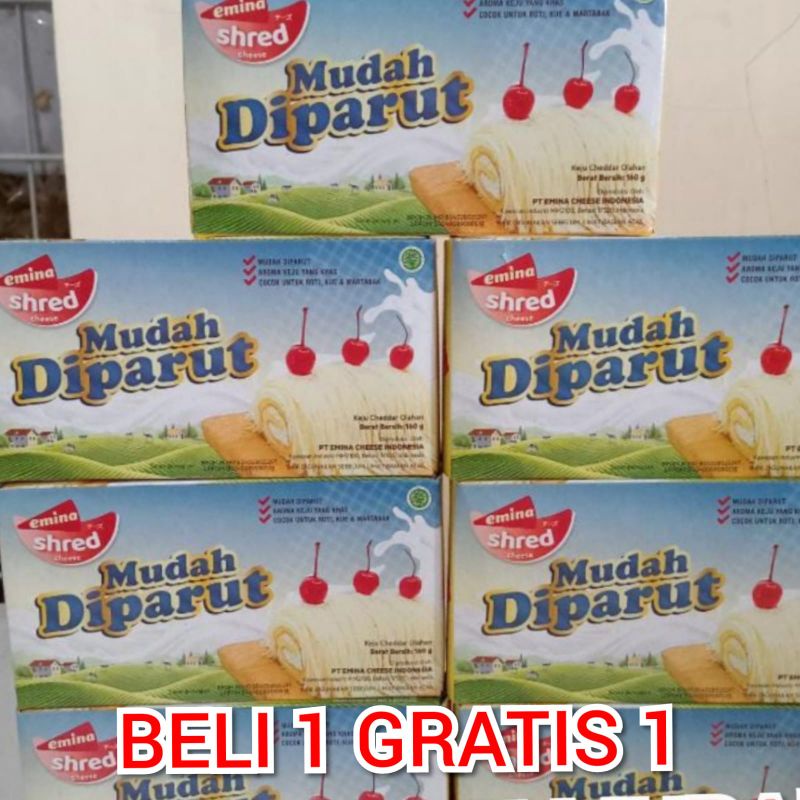 

keju parut keju chedar emina 160 gram tebal keju mudah di parut 1 gratis 1