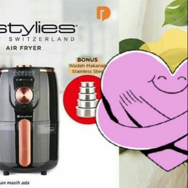 Stylies alat penggorengan tanpa minyak makan