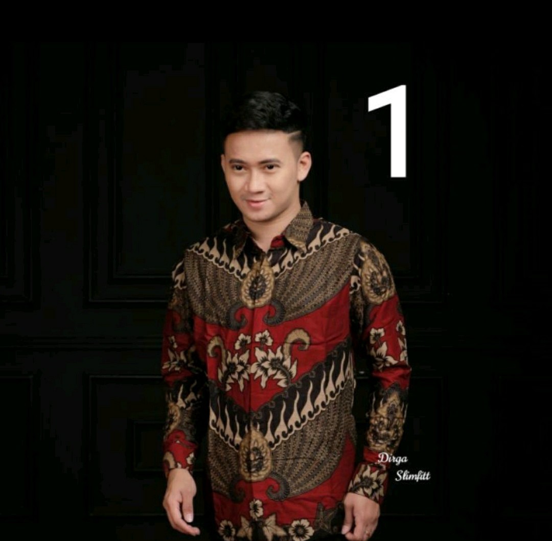 Kemeja Batik Pria Slimfit Ekslusive Lengan Panjang Pakaian Muslim