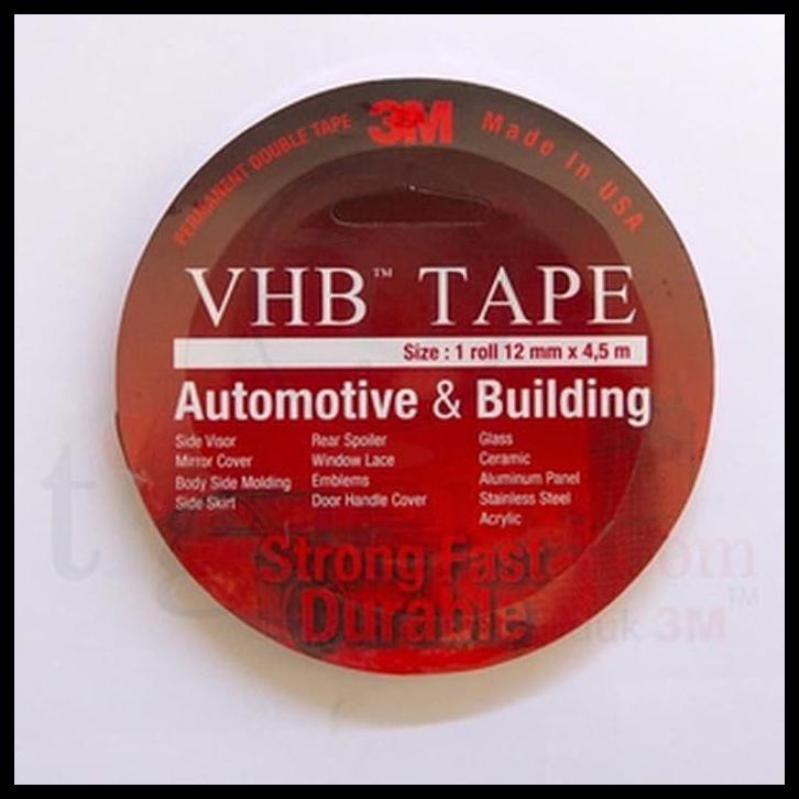 

00bv perekat 3m vhb tape (double tape- 12mm x 4,5 m) original - kecil jzqx