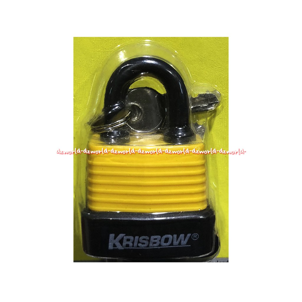 Krisbow Waterproof 30mm Laminated Padlock Gembok Untuk Outdoor Luar Ruangan Anti Karat Tahan Air Padlock Blue Yellow Gembok Ukuran 3cm Warna Biru Kuning Kris Bow