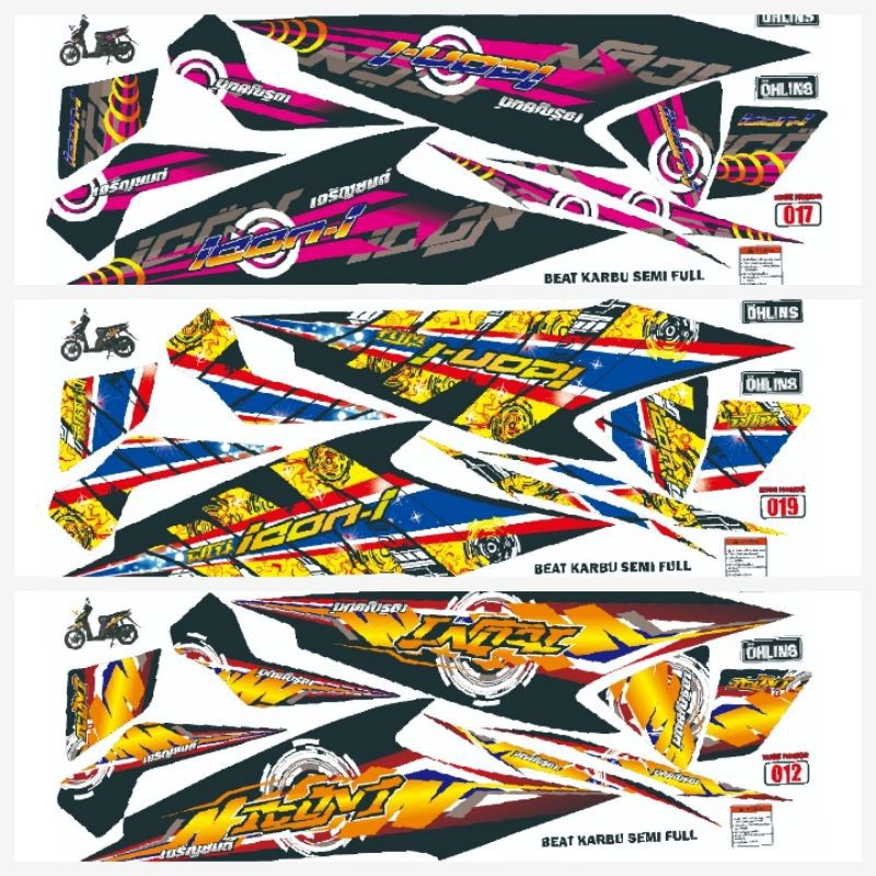 striping variasi honda beat karbu 2008-2012 / decal beat karbu / variasi beat karbu