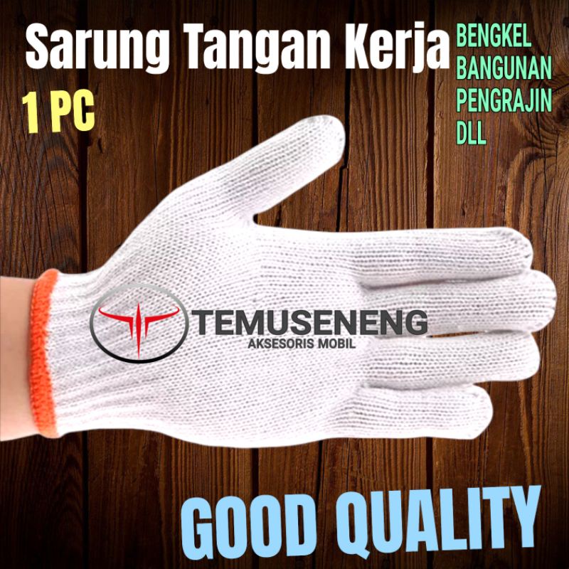 Bijian Sarung Tangan Rajut Putih Kerja Tukang Bangunan Bengkel Las Mekanik Bengkel Sarung Tangan Putih Safety Glove