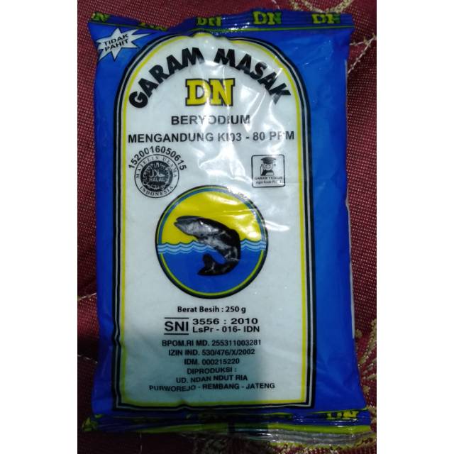 

Garam Cap DN IKAN 250 gram x 40 pcs
