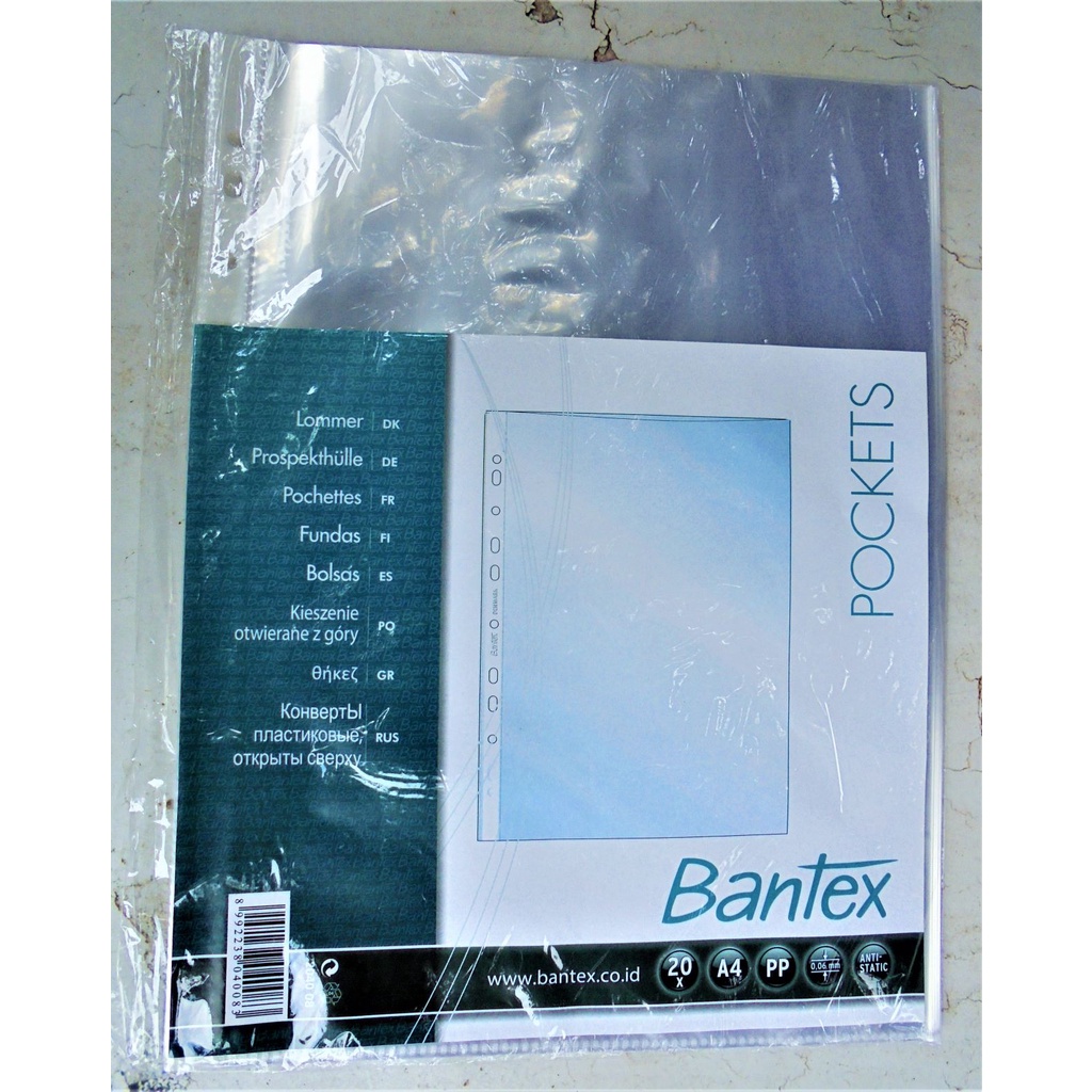 

Plastik Pocket protector A4 Bantex 2040