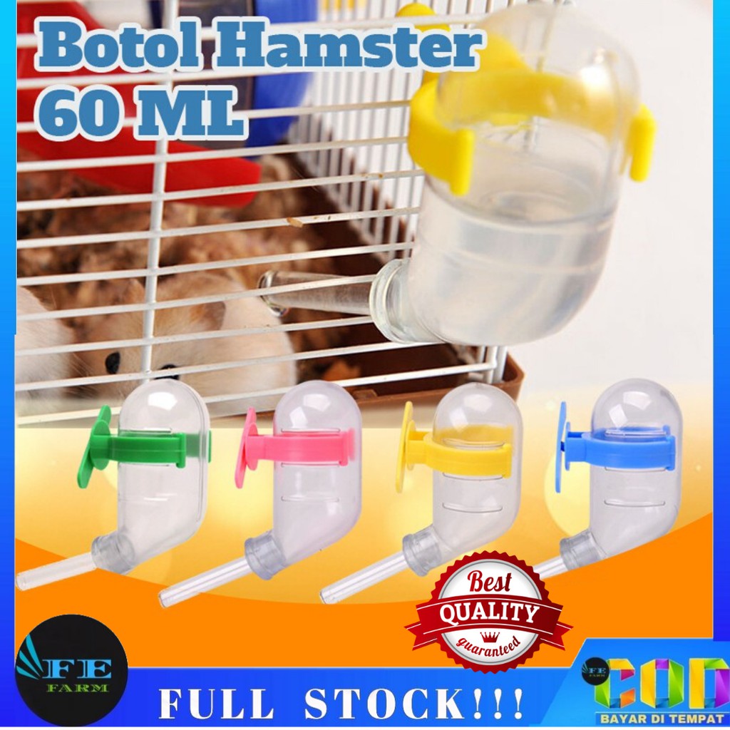 TEMPAT MINUM HAMSTER 60ML SUGAR GLIDER LANDAK MINI KELINCI UKURAN KECIL 60M L FEFARM