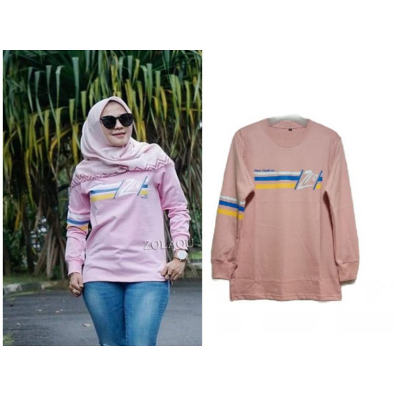 8 DUSTY PING KOAS CAT KAOS  WANITA  LENGAN PANJANG MOTIP 