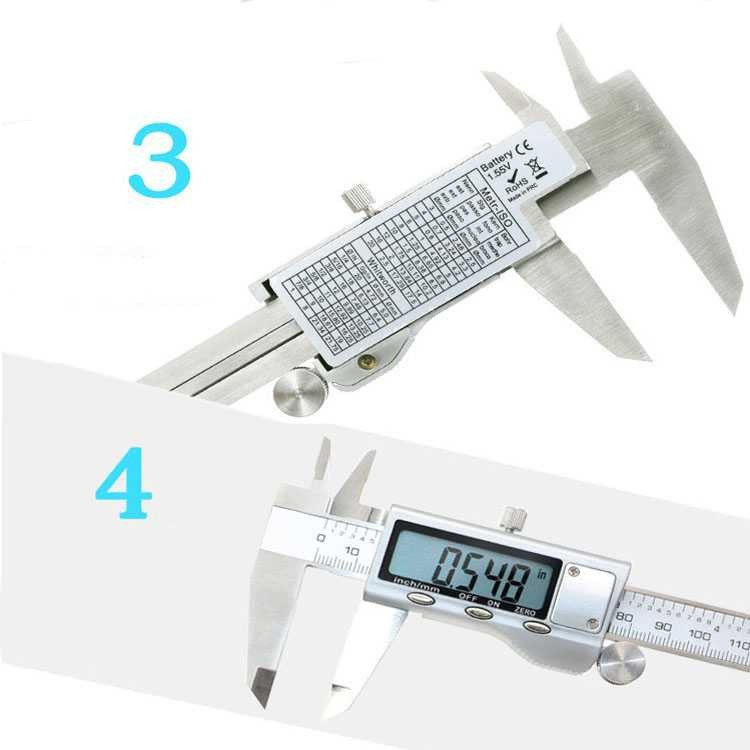 Jangka Sorong Digital LCD Vernier Caliper Silver