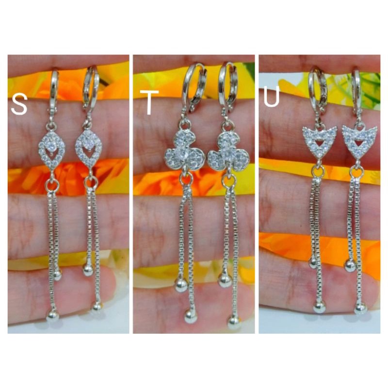 XnP22. Anting xuping wanita lapis emas putih silver dgn mata zircon