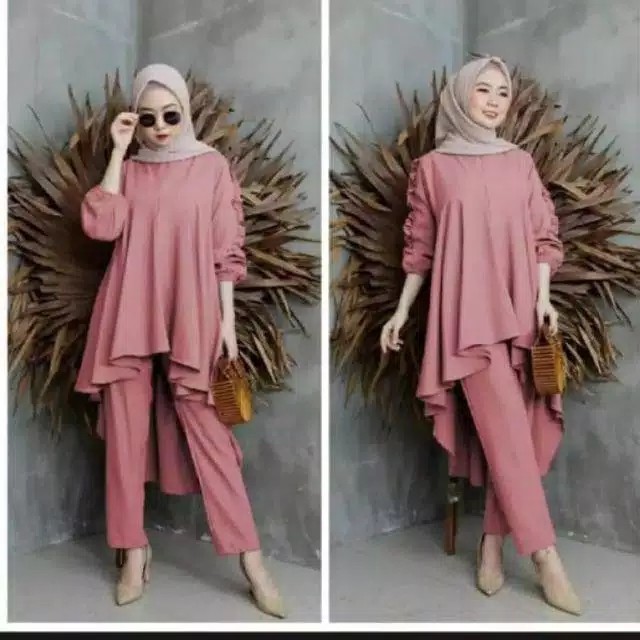 SADEWI ONE SET 2IN1 /STELAN BAJU DAN CELANA/ BANYAK SIZE( M,L,XL)