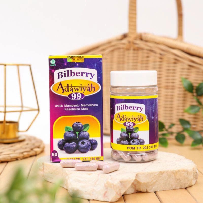 BILBERRY ADAWIYAH 99 (Original) Kapsul BILBERRY ADAWIYAH Bantu Menjaga Kesehatan Mata Mengobati Mata