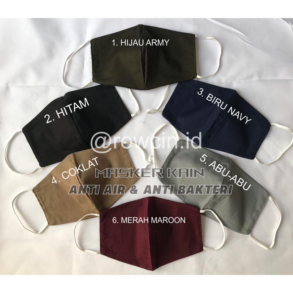 MASKER KAIN ANTI AIR ANTI BAKTERI EARLOOP NONMEDIS