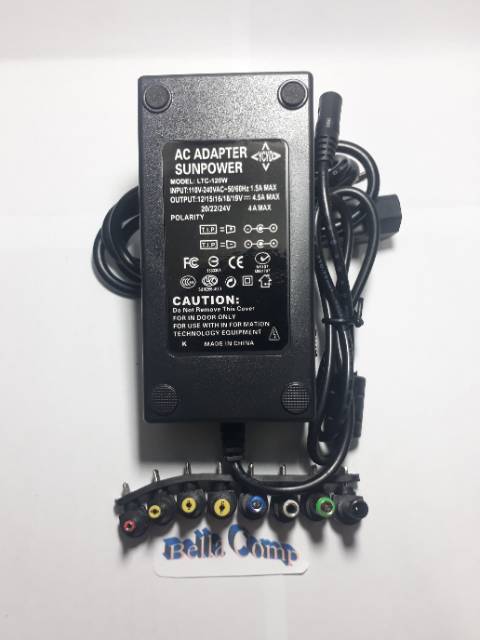 Adaptor Laptop notebook Universal 100W Output Range 12 15 16 18 19 20 24 Volt