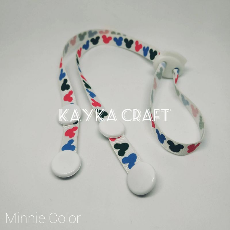 Tali Masker Multi Color - Konektor Masker Untuk Hijab -Tali Masker Hijab - Tali Adjuster Masker