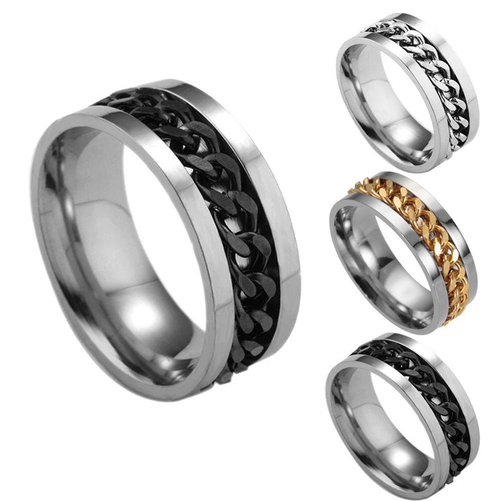 Lily Band Cincin Punk Pernikahan Pria Stainless Titanium Steel