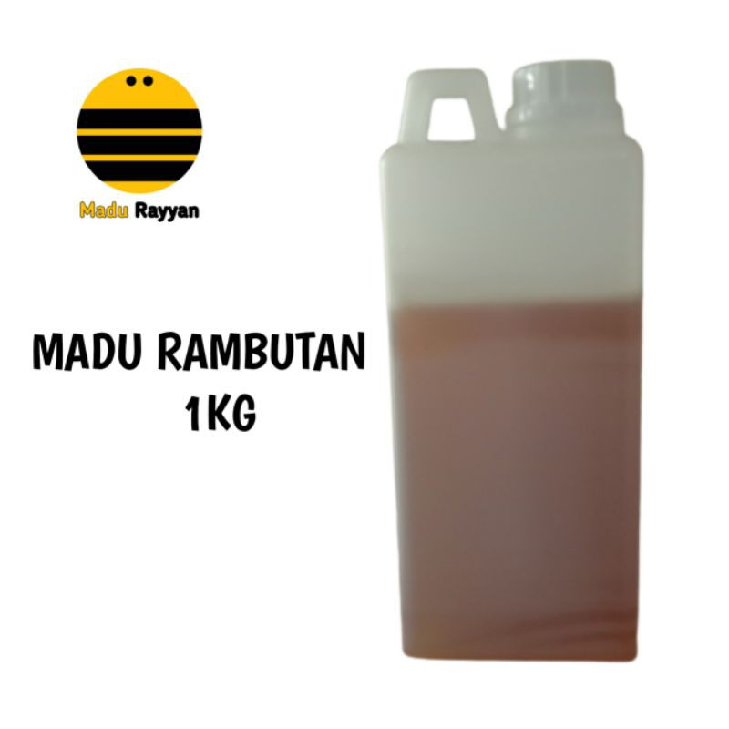 Madu nektar rambutan 1kg/madu asli/madu original/raw honey.