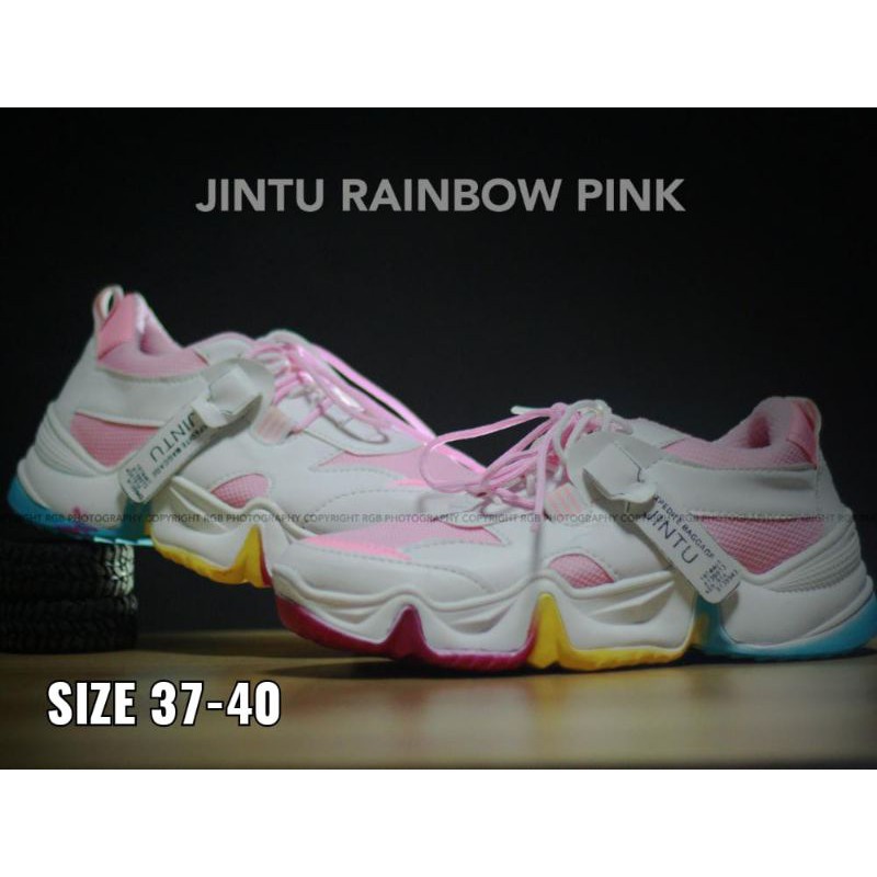 sneakers import / high shoes jintu rainbow / sepatu import