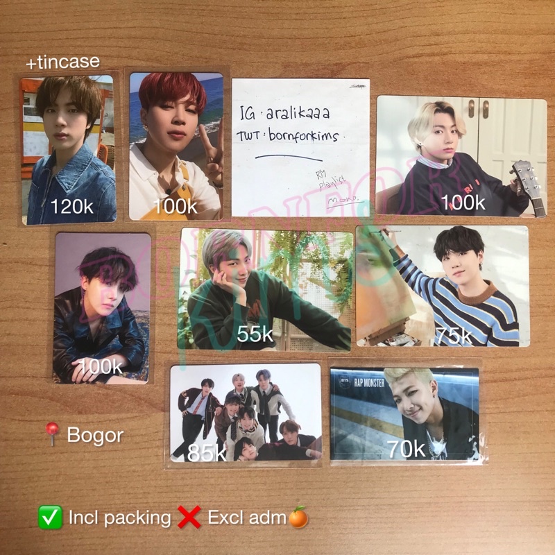 PHOTOCARD PC ALBUM BTS OFFICIAL MERCHBOX 7 BUTTER TEAR O MOTS7 ver 4 DNW
