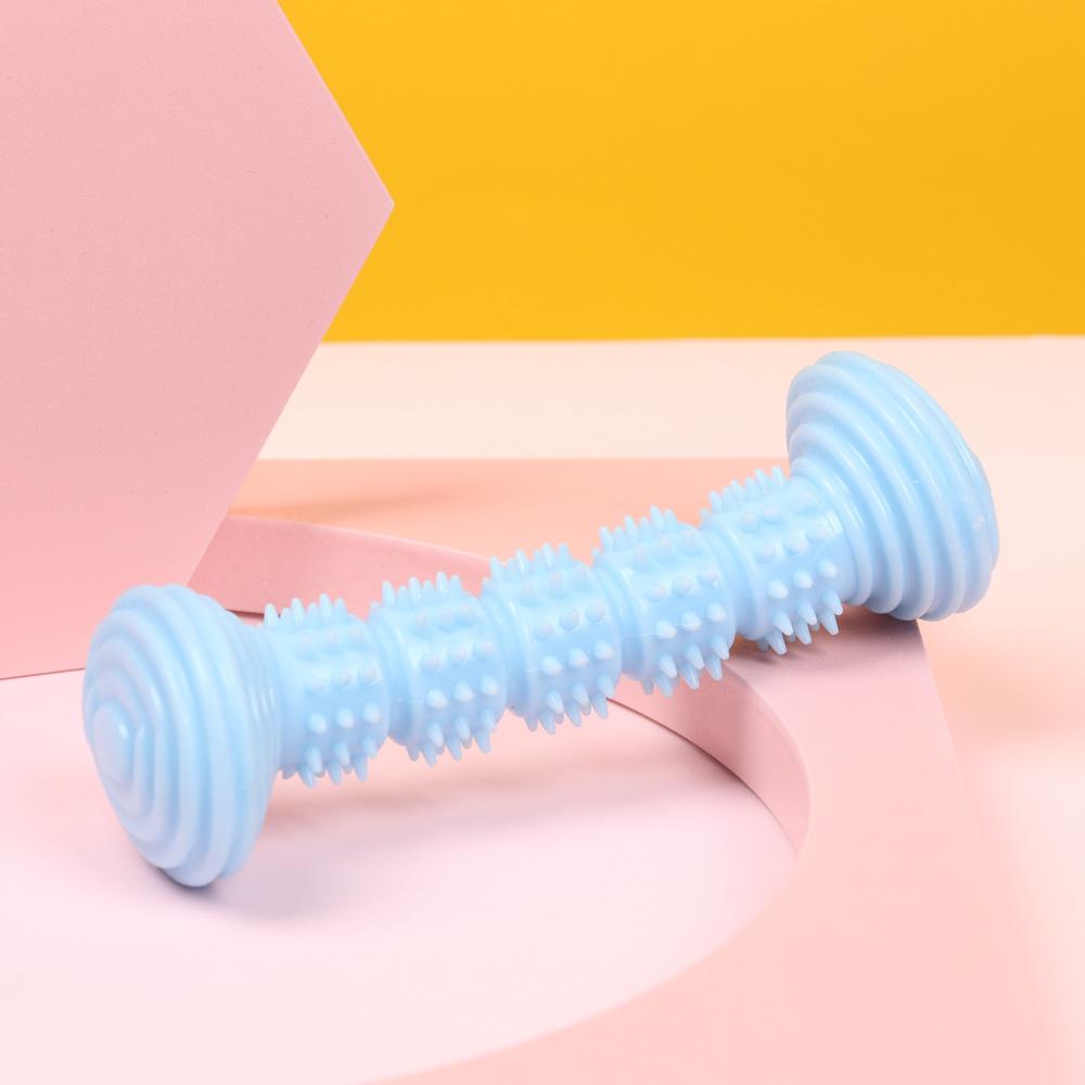 Solighter Dog Chew Toys Interaktif Dumbbells Bentuk Mainan Hewan Peliharaan Lucu