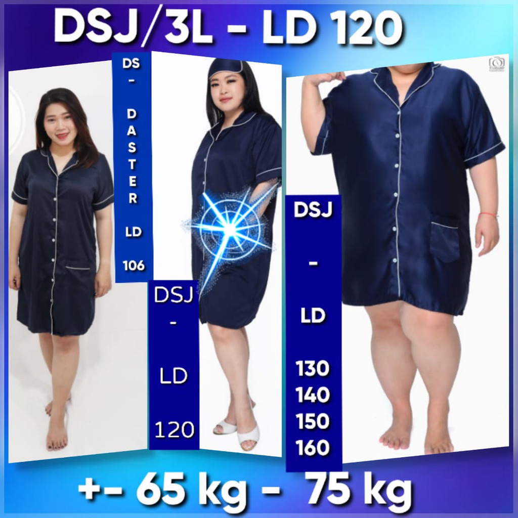 DASTER JUMBO / DRESS JUMBO LD 140 130 SATIN SILK DEWASA