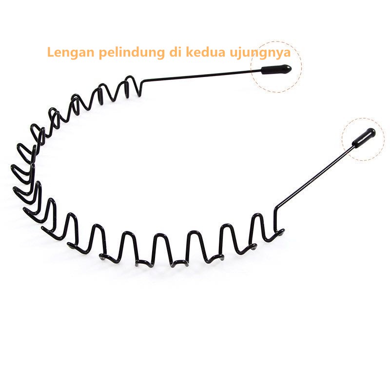 Aksesoris Rambut Pria/Wanita Olahraga Cuci Kembali Styling Ikat Rambut Gelombang Besar/Ikat Kepala-2