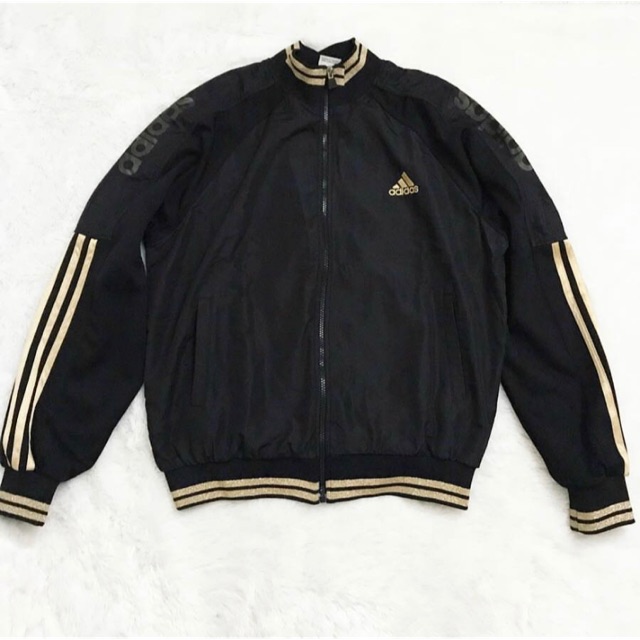 ADIDAS PARASUT BLACK GOLD TRACKTOP JACKET ORIGINAL