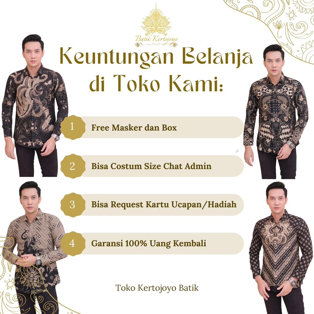 BAJU KEMEJA BATIK PRIA LENGAN PANJANG PRABUSENO PREMIUM TERBARU MTF10