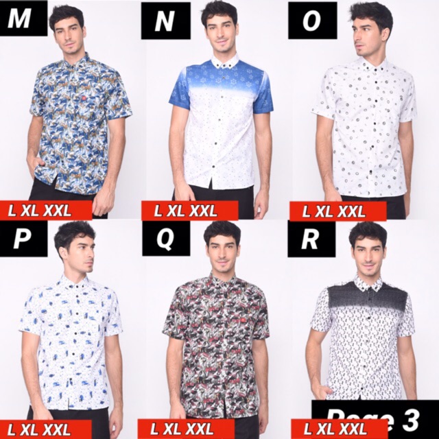 Kemeja Pendek Pria Casual Slimfit , Baju Kerja Distro Surfing