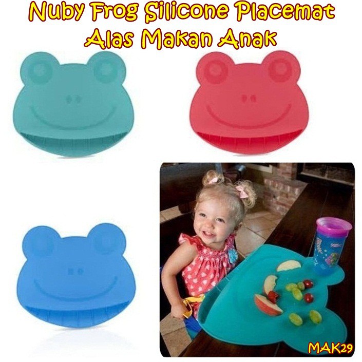MAK29 Nuby Frog Silicone Placemat Alas Makan Anak