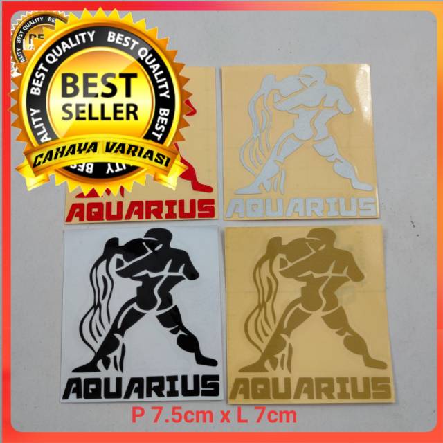 

Stiker cutting zodiak bintang karakter Aquarius