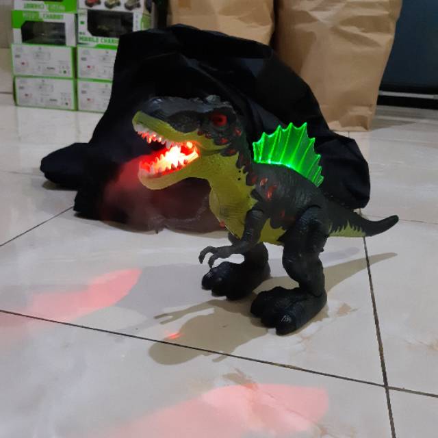 Mainan Dinosaurus Asap Bisa Jalan Suara - Dino Batre Anak Edukatif