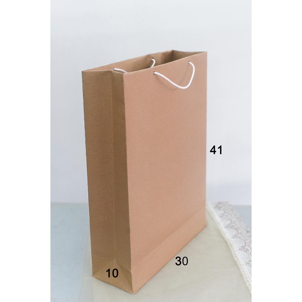 

paper bag polos paperbag coklat 30x10x40 (PxLxT) untuk Souvenir