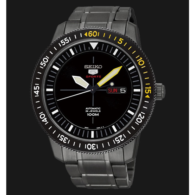 JAM TANGAN PRIA SEIKO 5 SPORT SRP569K1 AUTOMATIC BLACK ORIGINAL
