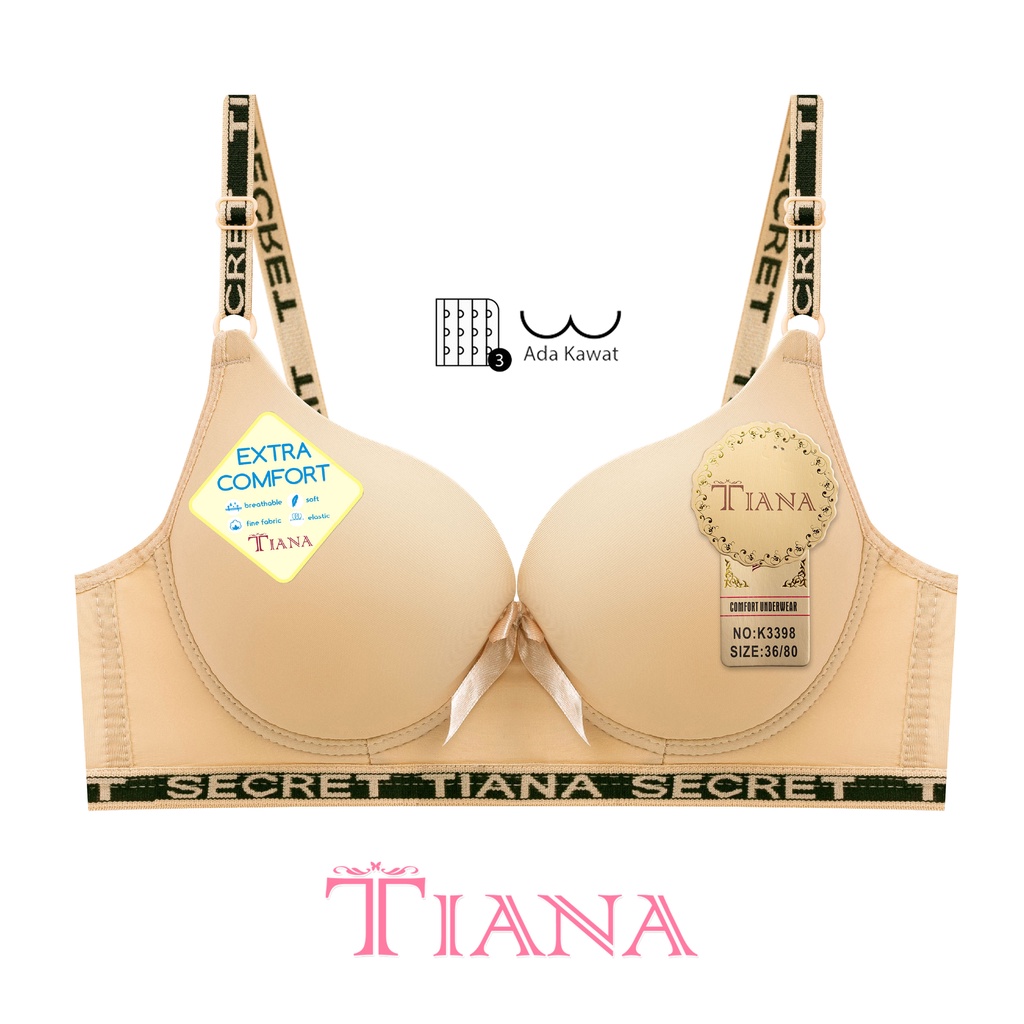TIANA | Push Up Bra Kait 3 / Bra Kawat Tiana Secret / art TN K3398